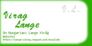 virag lange business card