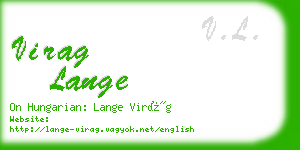 virag lange business card